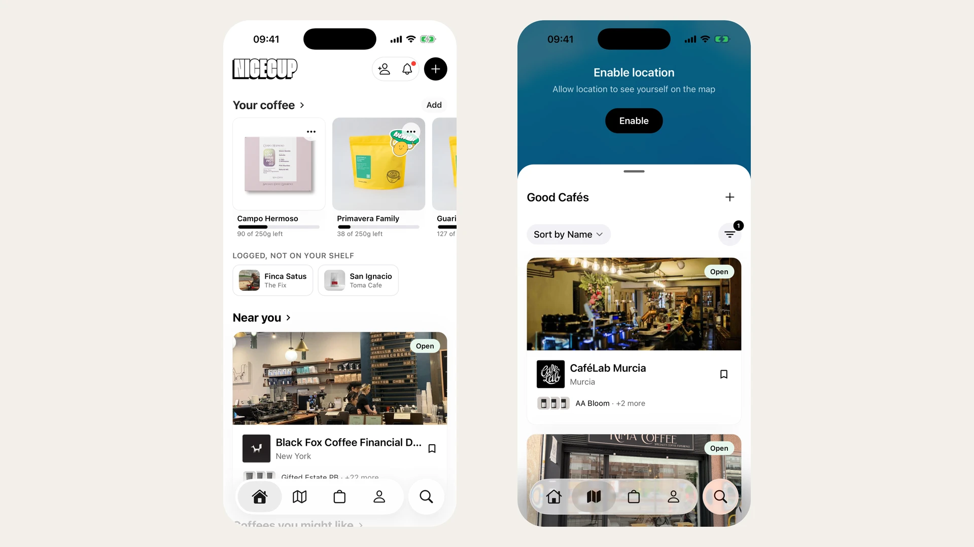 Building a specialty-coffee app end to end, solo, in code